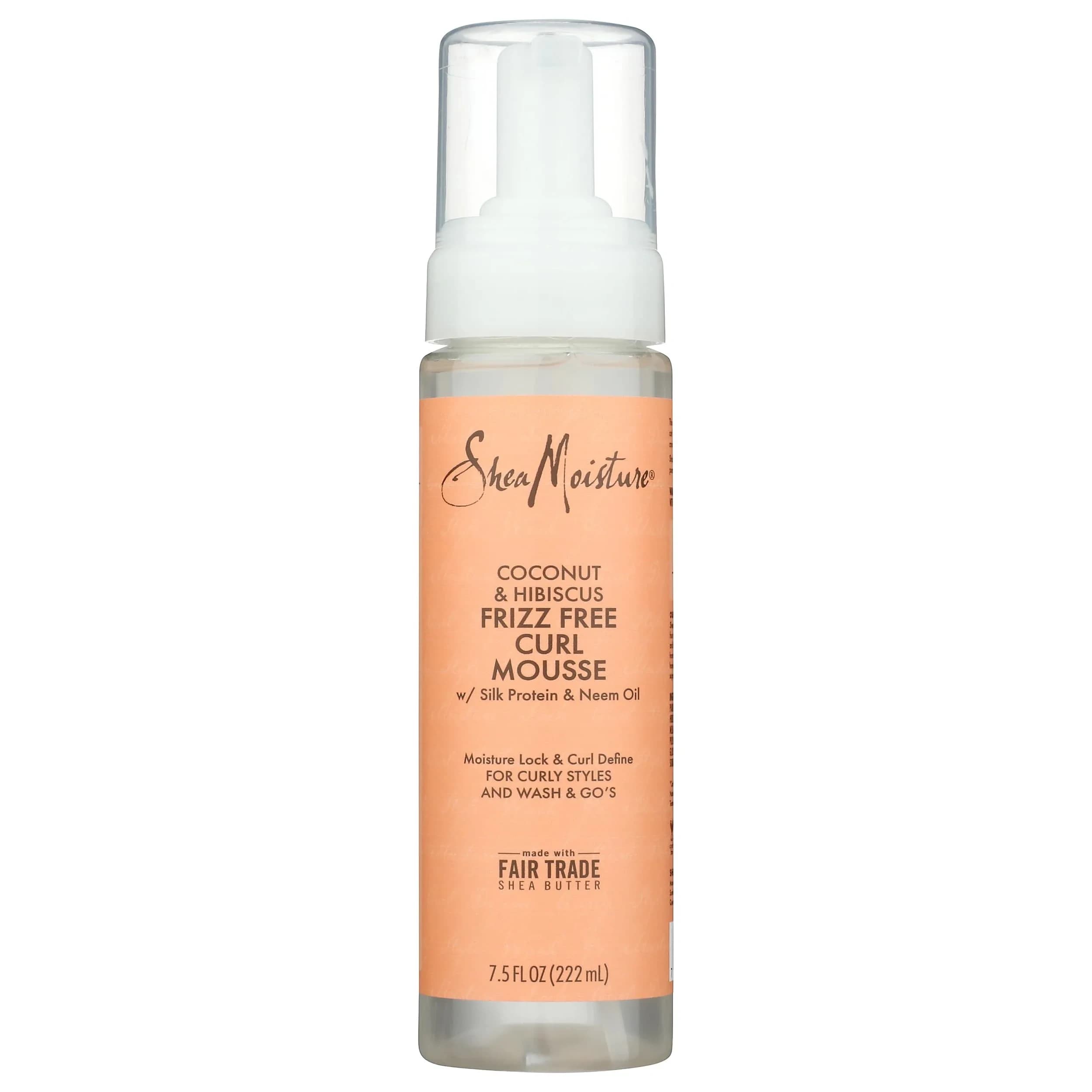 Shea Moisture Coconut & Hibiscus Curl Mousse 222ml (7.5 Fl Oz) | Enhances Curl Memory & Controls Frizz thumbnail 1