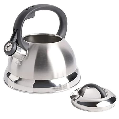 Mr. Coffee Flintshire 1.75-Quart Stainless Steel Whistling Tea Kettle – Brushed Satin Finish Stove-Top Kettle for Boiling Water thumbnail 4