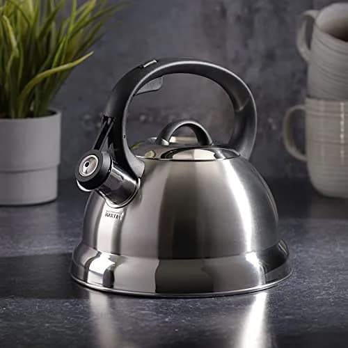 Mr. Coffee Flintshire 1.75-Quart Stainless Steel Whistling Tea Kettle – Brushed Satin Finish Stove-Top Kettle for Boiling Water thumbnail 3