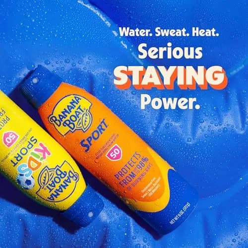 Banana Boat Sport SPF 50 Sunscreen Spray, 266 g (9.5 oz) | Sweat & Water Resistant, Broad Spectrum UVA/UVB thumbnail 7
