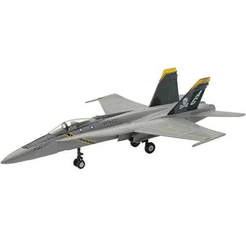 NewRay F-18 Gray Hornet Model Kit Skull and Crossbones Logo 1:72 Scale | Kids Hobby Aircraft thumbnail 1