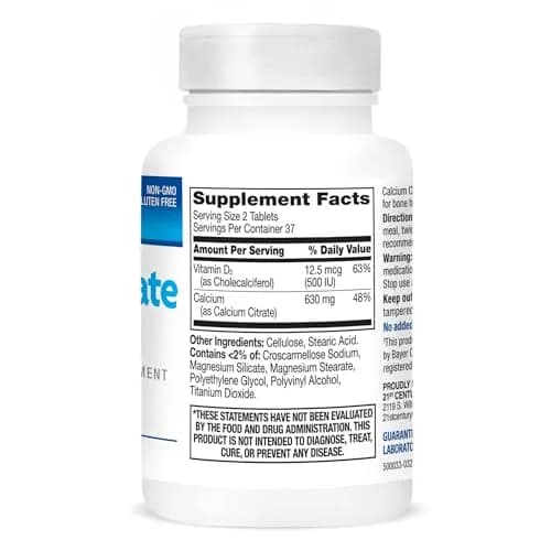 21st Century Calcium Citrate Plus D Maximum Caplets, 75 Count | Bone Health Support with Vitamin D3 thumbnail 7