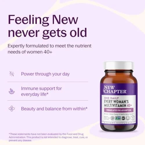 New Chapter Every Woman's One Daily 40+ Multivitamin 96 Tablets | Supports Immune & Bone Health thumbnail 2