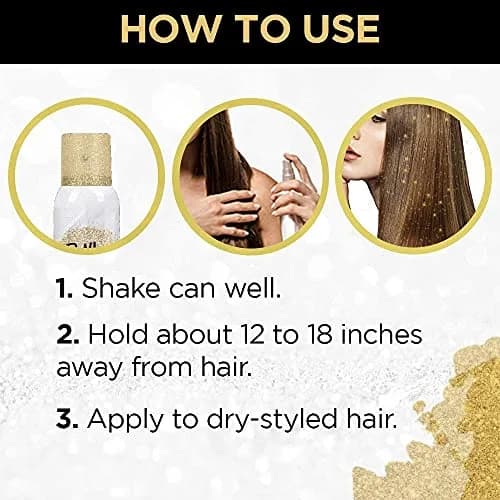 Jerome Russell Punky Gold 3.5 oz Glitter Spray | Adds Shimmery Glow, Hair & Body, Kids & Adults thumbnail 6