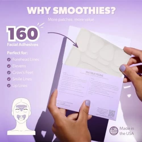 Smoothies Variety Wrinkle Patches for Face, 160 Ct | Clinically Tested for Younger Skin thumbnail 4