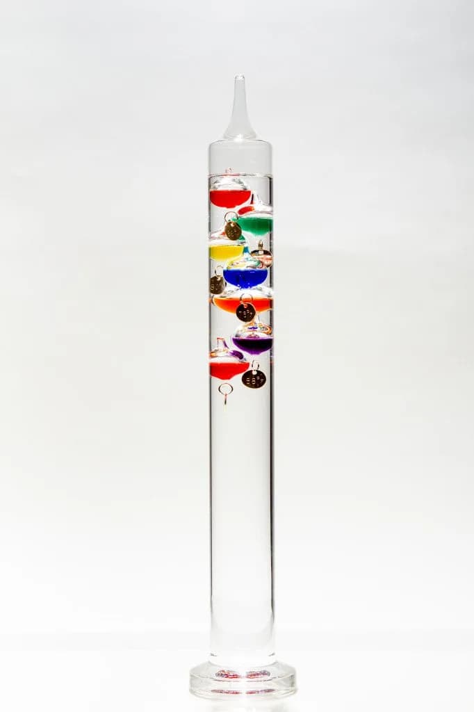 Glassic Gifts® Galileo Thermometer (17" Tall) | Classic Indoor & Outdoor Decor — 17 inches
