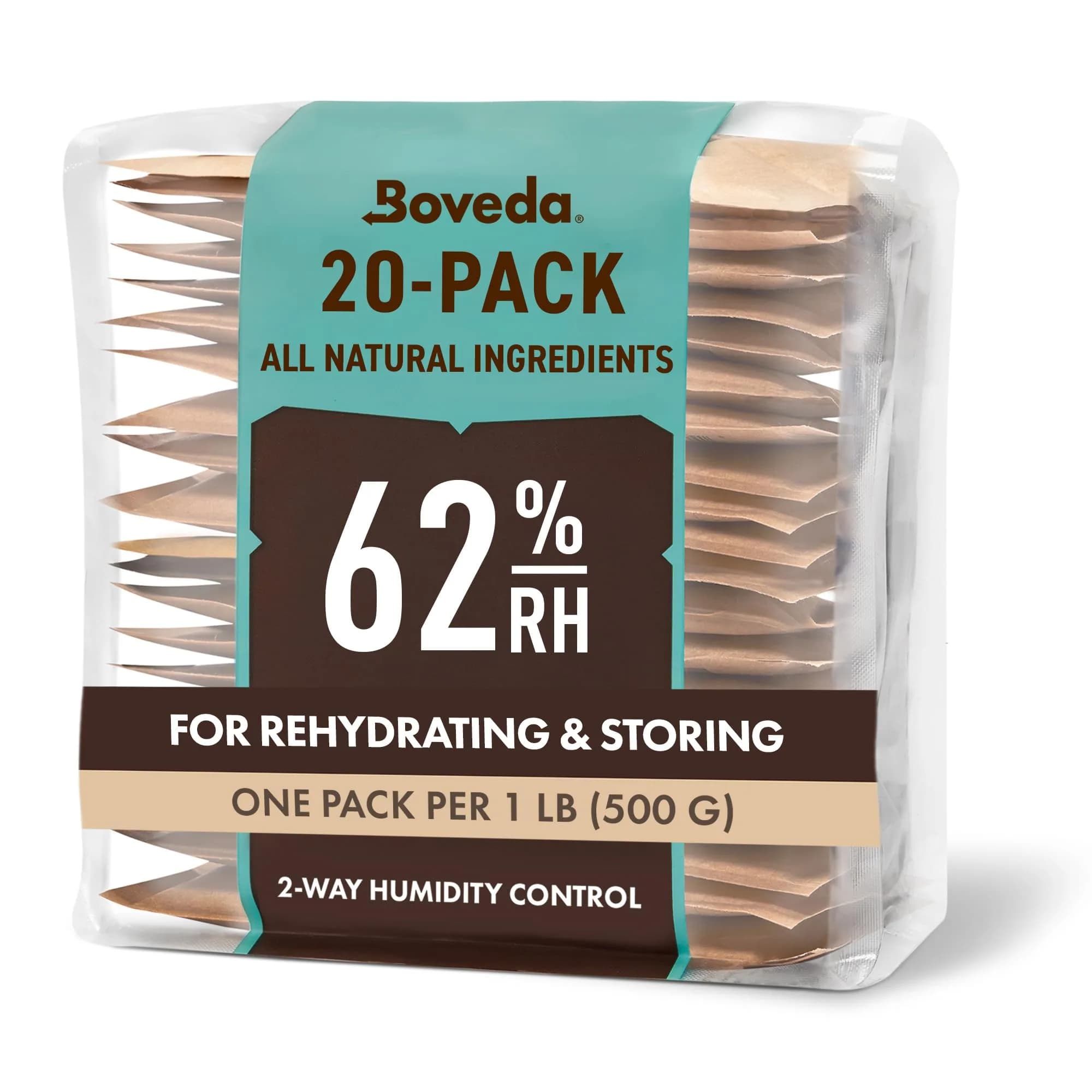 Boveda Humidity Control Packs Size 67 67g (2.36 oz) 20-Pack | Maintains 62% RH for Herbal Storage - main product image