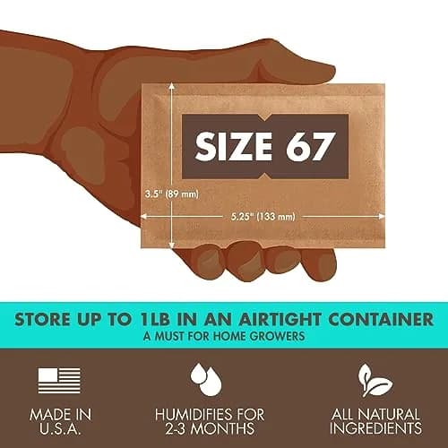 Boveda Humidity Control Packs Size 67 67g (2.36 oz) 20-Pack | Maintains 62% RH for Herbal Storage thumbnail 3