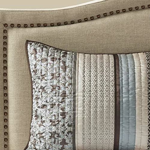 Madison Park Bedspread Set Full/Queen | All Season Jacquard Bedding Layer with Shams (90"x90") thumbnail 8
