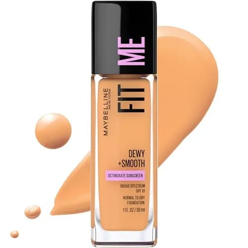 Maybelline Fit Me Dewy + Smooth Foundation, Golden Beige 240, 29.57ml | Hydrating Luminous Finish thumbnail 1