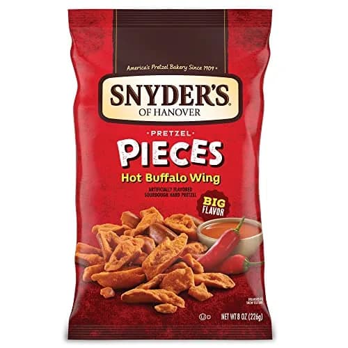Snyder's of Hanover Hot Buffalo Wing Pretzel Pieces 8 Oz (227 g) | Bold Sourdough Crunch thumbnail 1