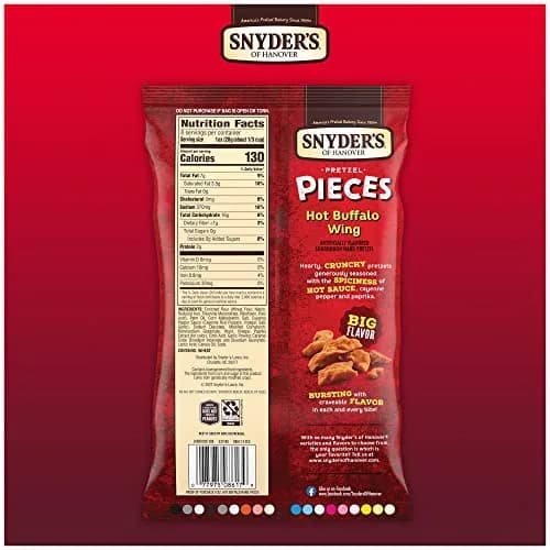 Snyder's of Hanover Hot Buffalo Wing Pretzel Pieces 8 Oz (227 g) | Bold Sourdough Crunch thumbnail 6