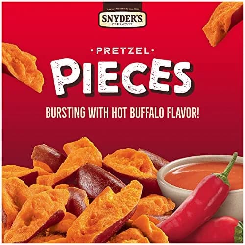 Snyder's of Hanover Hot Buffalo Wing Pretzel Pieces 8 Oz (227 g) | Bold Sourdough Crunch thumbnail 3