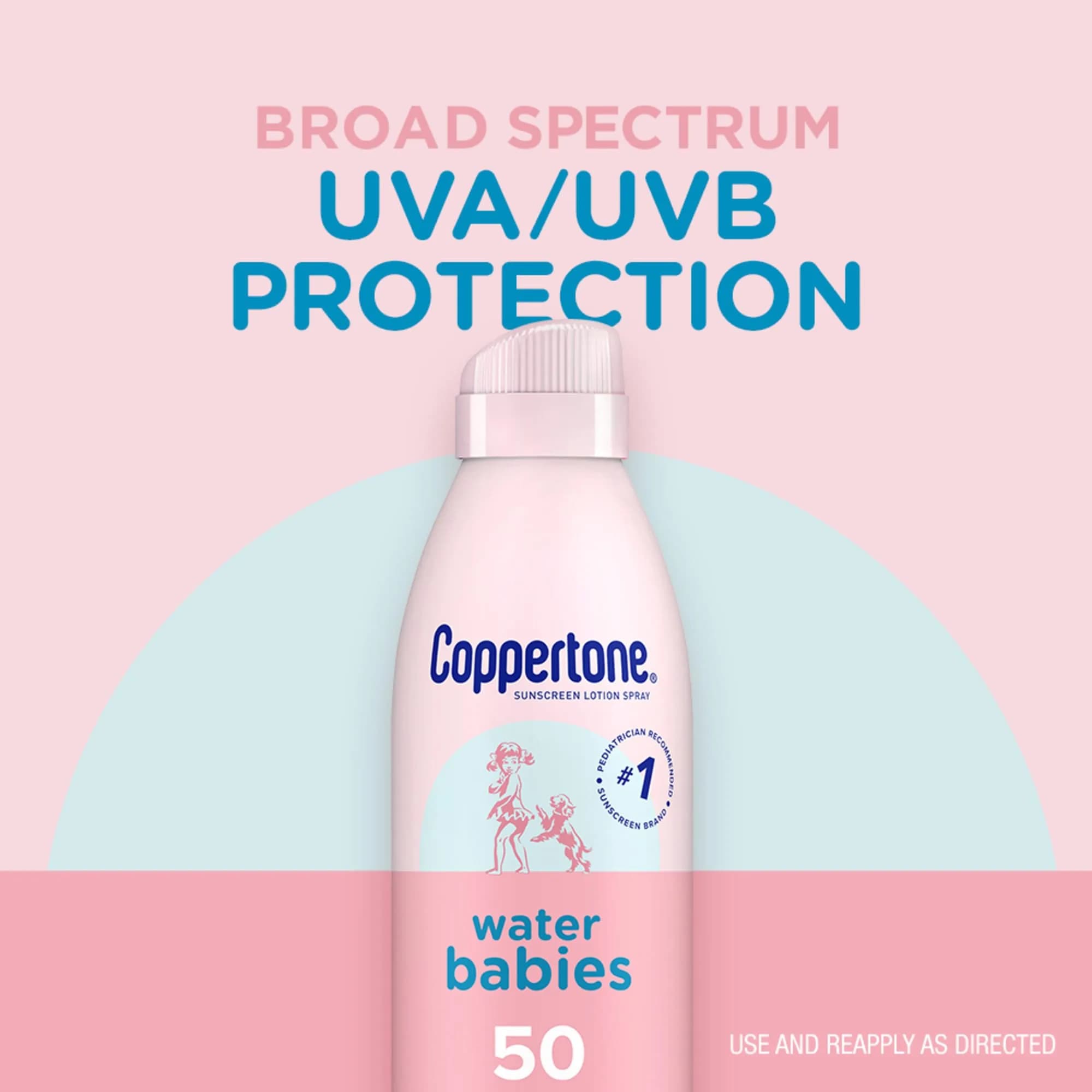 Coppertone WaterBabies SPF 50 Spray Sunscreen 156g (5.5 Oz) Pack of 2 | Hypoallergenic & Water Resistant for Kids - view 3