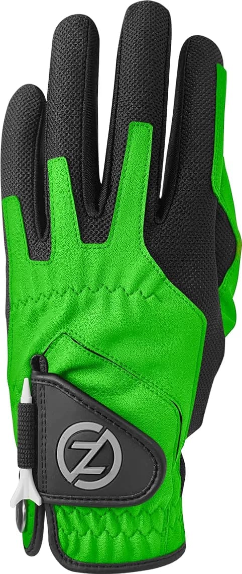 Zero Friction Men's Golf Gloves, Left Hand, One Size, Red | All-Weather Synthetic Grip & Comfort — Lime Green