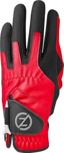 Zero Friction Men's Golf Gloves, Left Hand, One Size, Red | All-Weather Synthetic Grip & Comfort thumbnail 1