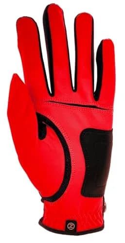 Zero Friction Men's Golf Gloves, Left Hand, One Size, Red | All-Weather Synthetic Grip & Comfort thumbnail 2