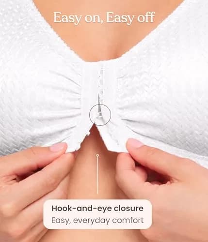 Carole Martin Comfort Front Closure Bras for Women, Wireless Sleep Bras | Soft Nylon Spandex Fit (34-48, B-C-D Cups) thumbnail 5