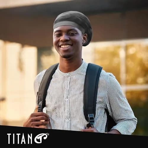 Titan Dreadlock Stocking Cap Black | Breathable & Stretchable Loc Sock for Men & Women thumbnail 7
