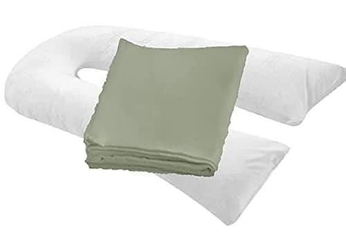 MoonRest Pregnancy Full Body Pillow Cover U-Shaped | Universal Fit U Replacement Cover for Maternity Pillow (Smoky) thumbnail 1