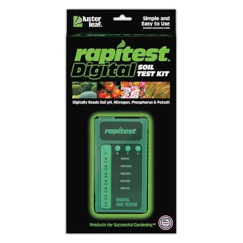 Luster Leaf 1605 Rapitest Digital Soil Testing Kit with 25 Tests | Measures pH, Nitrogen, Phosphorus, Potash thumbnail 1
