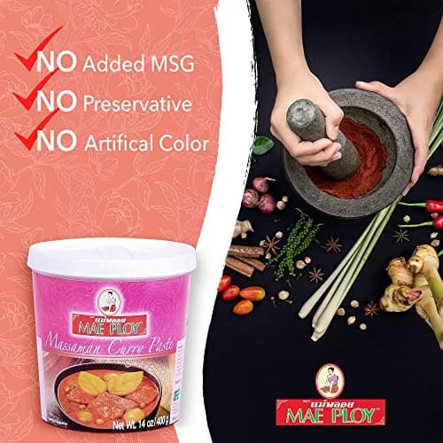 Mae Ploy Massaman Curry Paste 400g (14 oz) | Authentic Thai Flavor for Curries & Marinades thumbnail 6