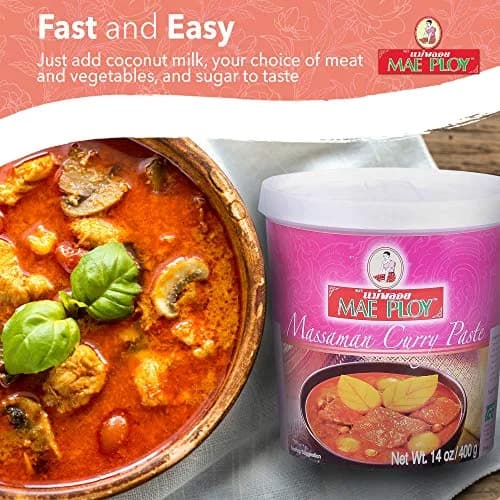 Mae Ploy Massaman Curry Paste 400g (14 oz) | Authentic Thai Flavor for Curries & Marinades thumbnail 4