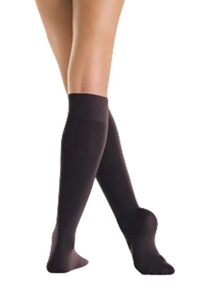 Mondor Knee High Opaque Skating Socks (Black, Junior) | Supportive 40 denier nylon blend for skating