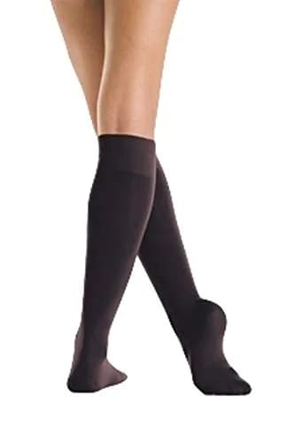 Mondor Knee High Opaque Skating Socks (Black, Junior) | Supportive 40 denier nylon blend for skating thumbnail 1