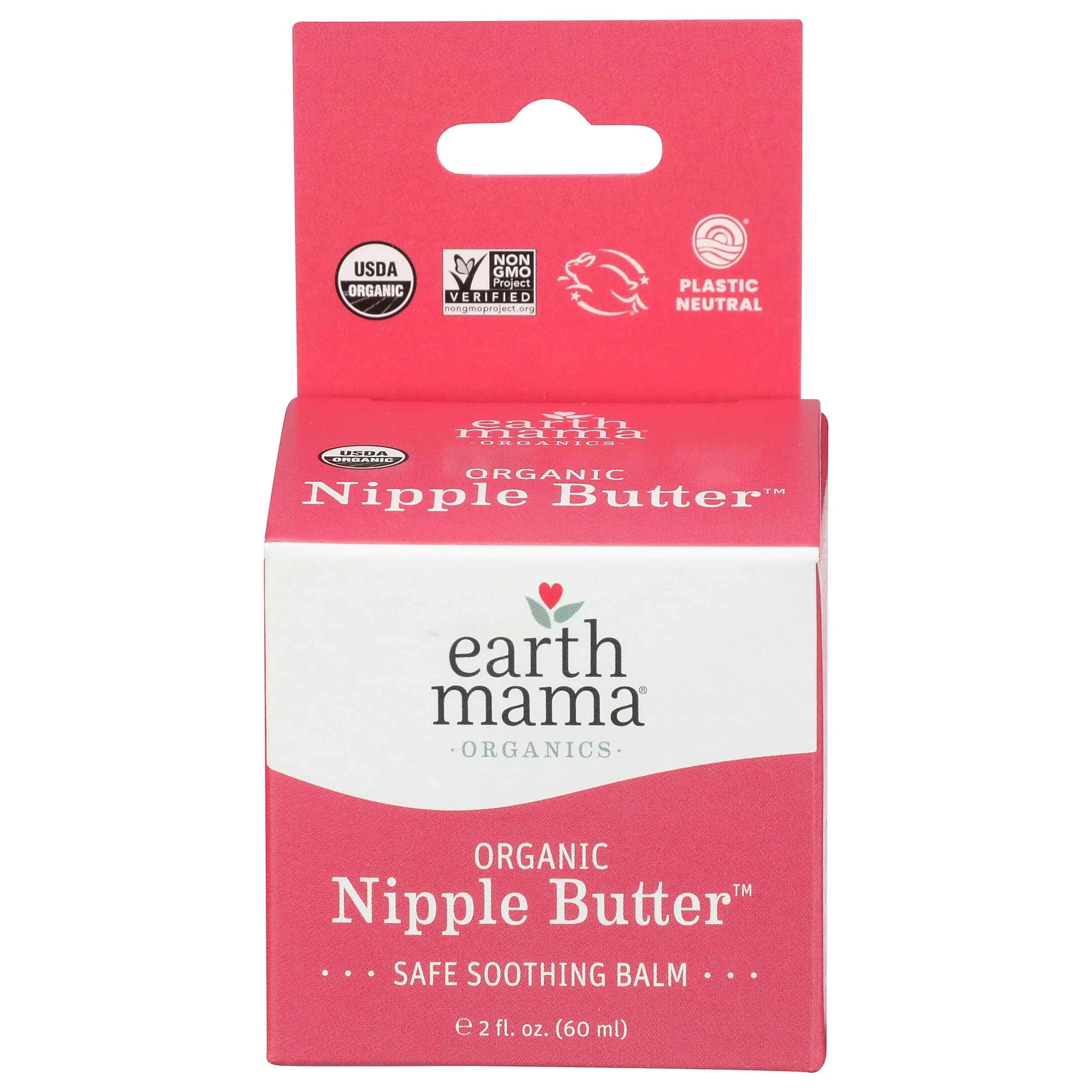 Earth Mama Organic Nipple Butter 60ml (2 fl oz) | Lanolin-Free Balm for Breastfeeding & Dry Skin