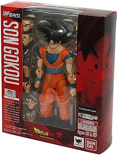 Tamashii Nations Goku Action Figure 5.5 inches | Interchangeable faces & hands, Kamehameha effect, anime collectible thumbnail 1