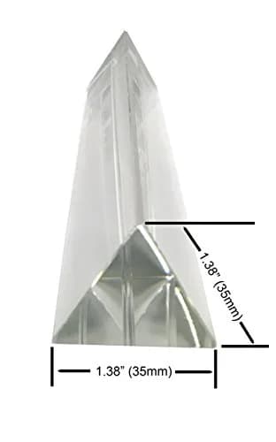 Amlong Crystal 6 inch Optical Glass Triangular Prism for Teaching Light Spectrum Physics and Photography, 150mm | Clear, Lead-Free thumbnail 4