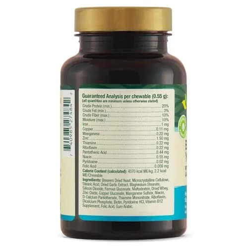 PetNC Natural Care Brewers Yeast Dog Skin and Coat Supplement 250 Chewables | Promotes Healthy Skin & Glossy Coat thumbnail 6