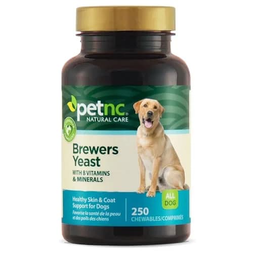 PetNC Natural Care Brewers Yeast Dog Skin and Coat Supplement 250 Chewables | Promotes Healthy Skin & Glossy Coat thumbnail 1