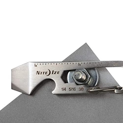 Nite Ize Carabiner Key Clip, Silver, 1-11/16 in | Durable Stainless Steel Key Holder with Multi-Tool Functions thumbnail 4