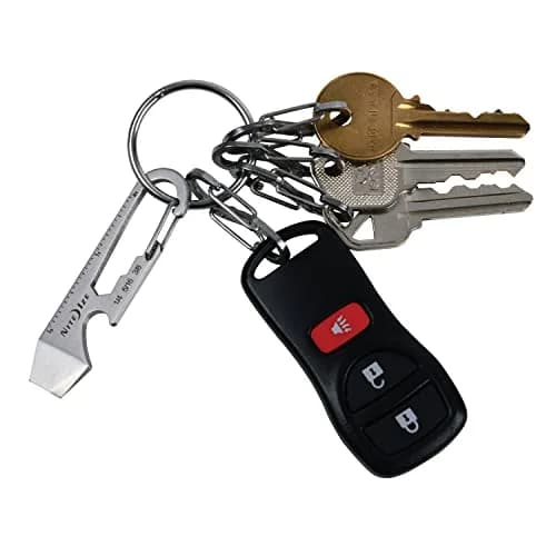 Nite Ize Carabiner Key Clip, Silver, 1-11/16 in | Durable Stainless Steel Key Holder with Multi-Tool Functions thumbnail 5