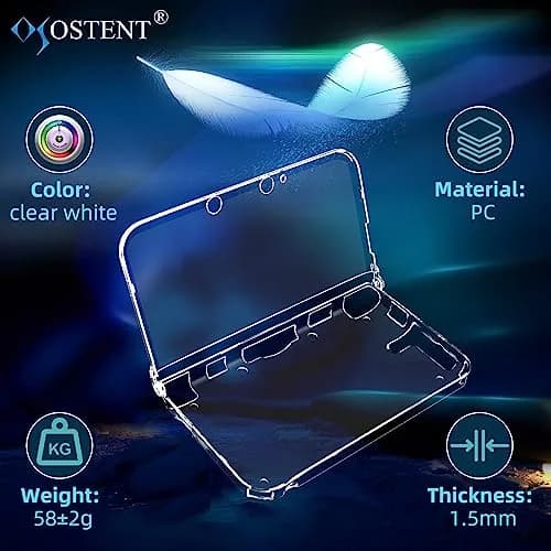 OSTENT Clear Crystal Hard Guard Case for Nintendo 3DS XL LL | Protects from Scratches & Impact thumbnail 4
