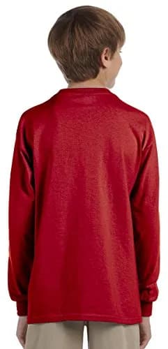 Jerzees Youth 5.6 oz. DRI-POWER® ACTIVE Long-Sleeve T-Shirt Royal Medium | Moisture-Wicking Active Tee thumbnail 2