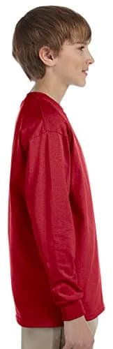 Jerzees Youth 5.6 oz. DRI-POWER® ACTIVE Long-Sleeve T-Shirt Royal Medium | Moisture-Wicking Active Tee thumbnail 3