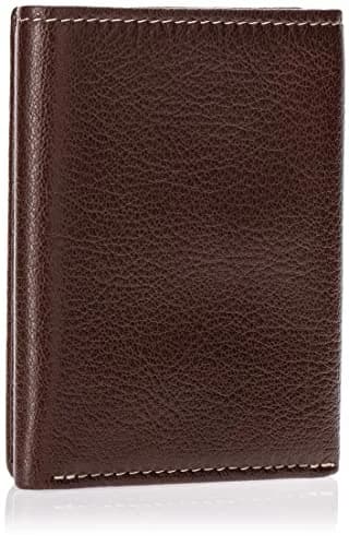 Timberland Men's Leather Trifold Wallet With ID Window, Brown 10.8cm (4.25") | Genuine Italian Leather RFID Blocking thumbnail 3