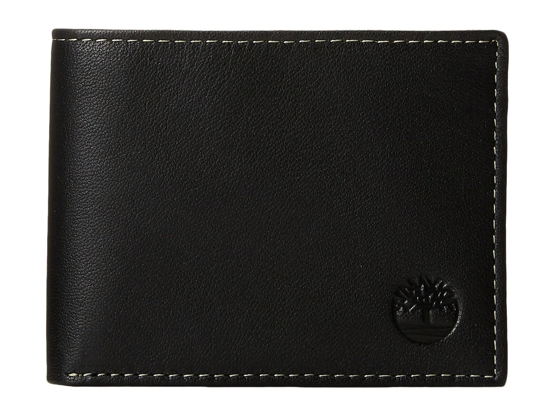 Timberland Blix Slimfold Leather Wallet Black | Genuine Leather, Slim Design, 3 Pockets - main product image