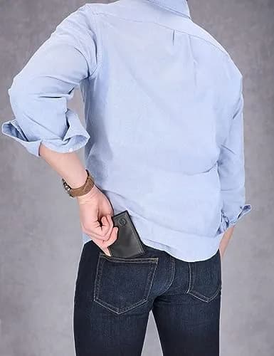 Timberland Blix Slimfold Leather Wallet Black | Genuine Leather, Slim Design, 3 Pockets thumbnail 2