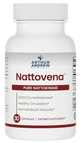 Arthur Andrew Medical Nattovena Pure Nattokinase 4000 FU | Blood Fibrin Support & Circulatory Aid thumbnail 1