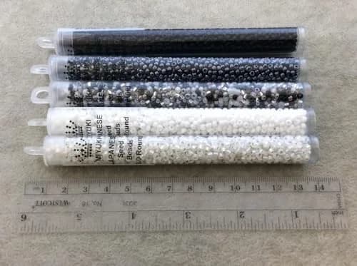 Miyuki Round Seed Bead Size 8/0 22g Tube Silverlined Lt Gold | High-Quality Japanese Seed Beads for Jewelry & Crafts thumbnail 3