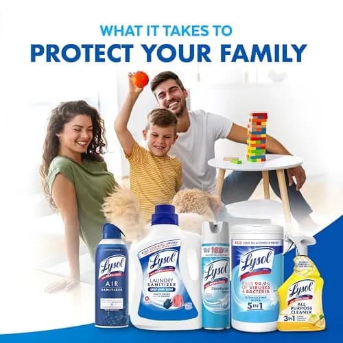 Lysol Disinfecting Wipes Multi-Surface Cleaner Crisp Linen 80 ct | Kills 99.9% of Viruses & Bacteria thumbnail 7