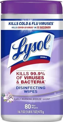 Lysol Disinfecting Wipes Multi-Surface Cleaner Morning Breeze 80 ct. | Kills 99.9% of Viruses & Bacteria thumbnail 1