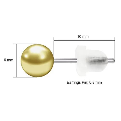 JEWELRIESHOP Hypoallergenic Pearl Earrings Set | 12 Pairs, 6mm | Colorful Faux Pearls for Women thumbnail 4