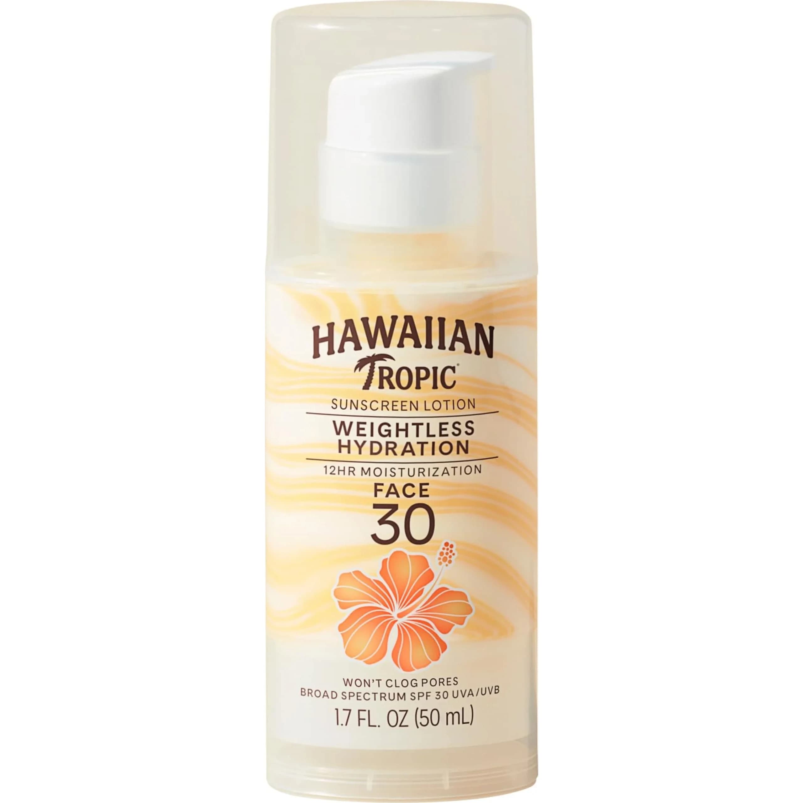 Hawaiian Tropic Weightless Hydration SPF 30 Face Sunscreen 50ml (1.7 Fl Oz) | Dermatologist-Tested for All Skin Types thumbnail 1