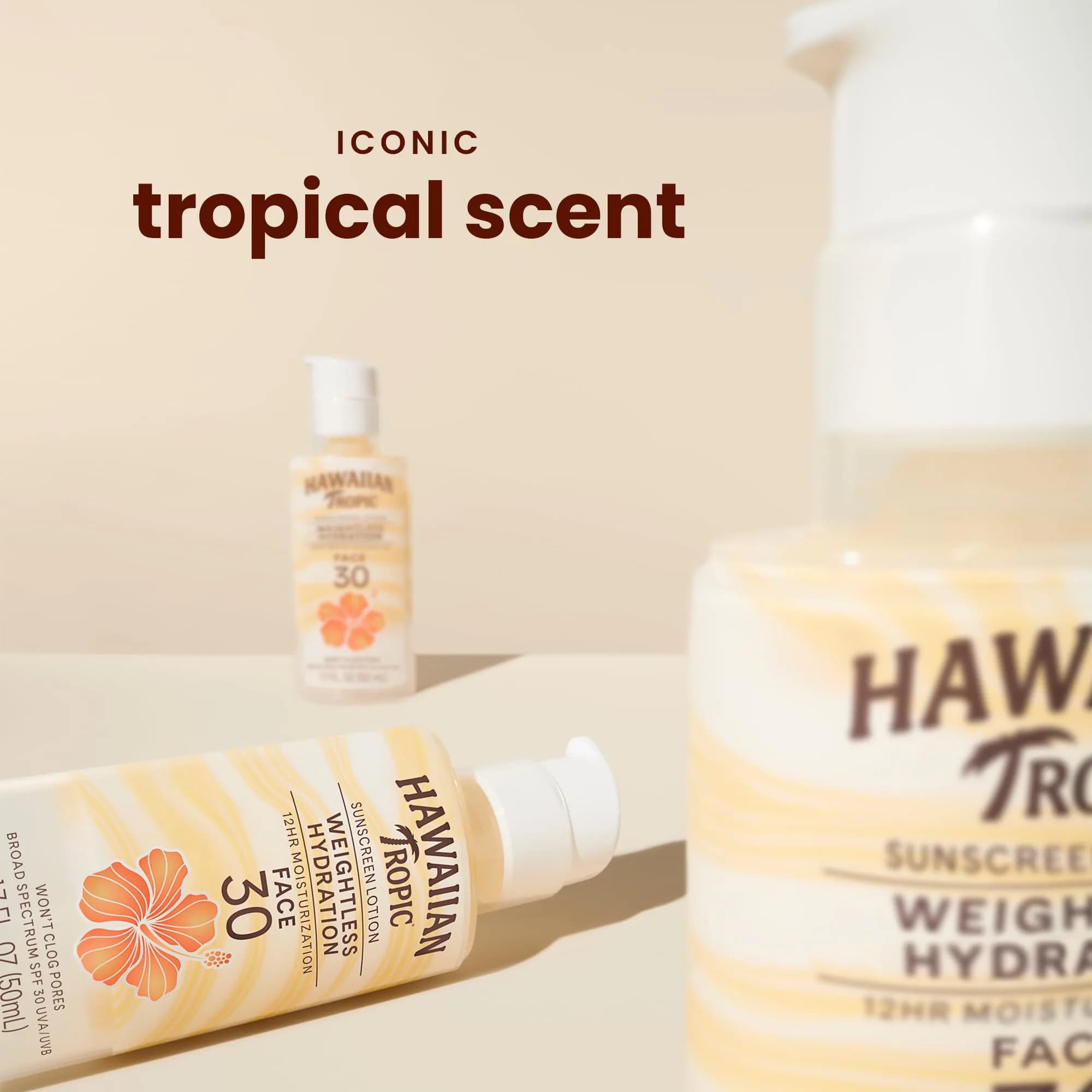 Hawaiian Tropic Weightless Hydration SPF 30 Face Sunscreen 50ml (1.7 Fl Oz) | Dermatologist-Tested for All Skin Types - view 2