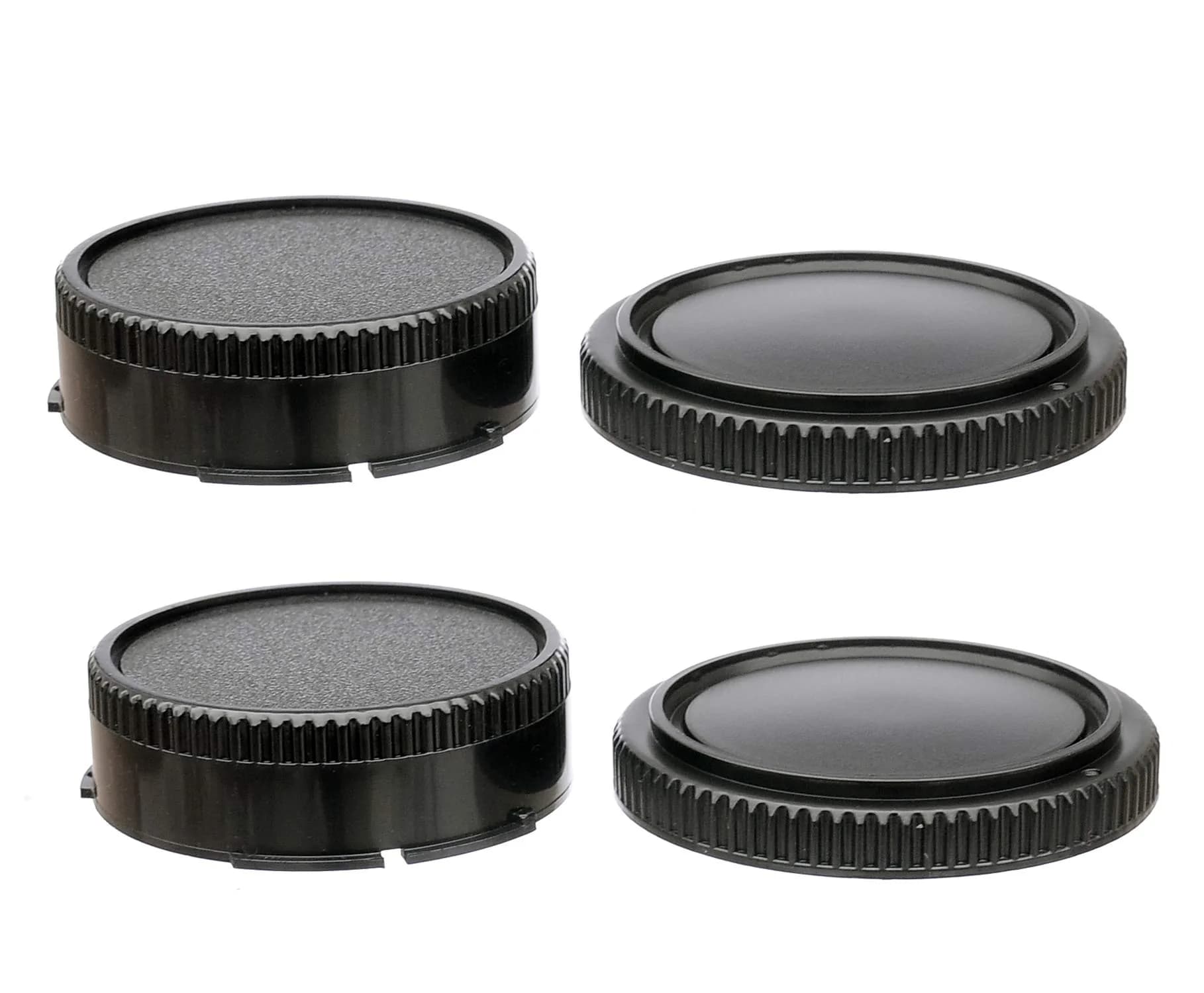 Fotasy FD Mount Rear Lens Dust Cap Body Cover for Canon FD Cameras & Lenses (2 Packs, Black) | Protects Sensor & Optics — for Canon FD